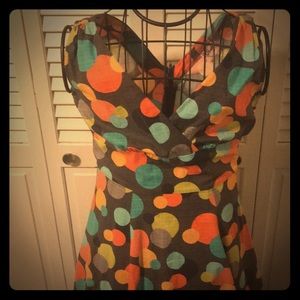 Heart of Haute polka dot fit & flare dress sz L
